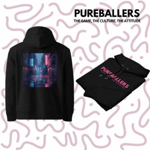 PUREBALLERS SWEAT À CAPUCHE – TOKYO BLACK/WHITE EDITION